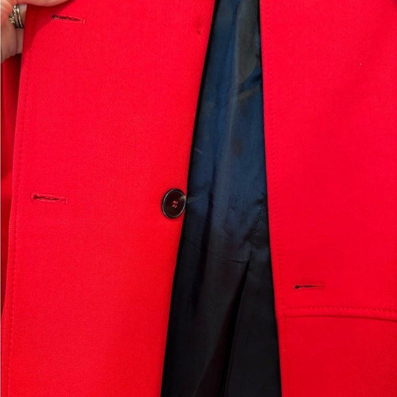 K1. Zara Red Double Breasted Button Tailored Coat Jacket Size XS - Picture 8 of 10